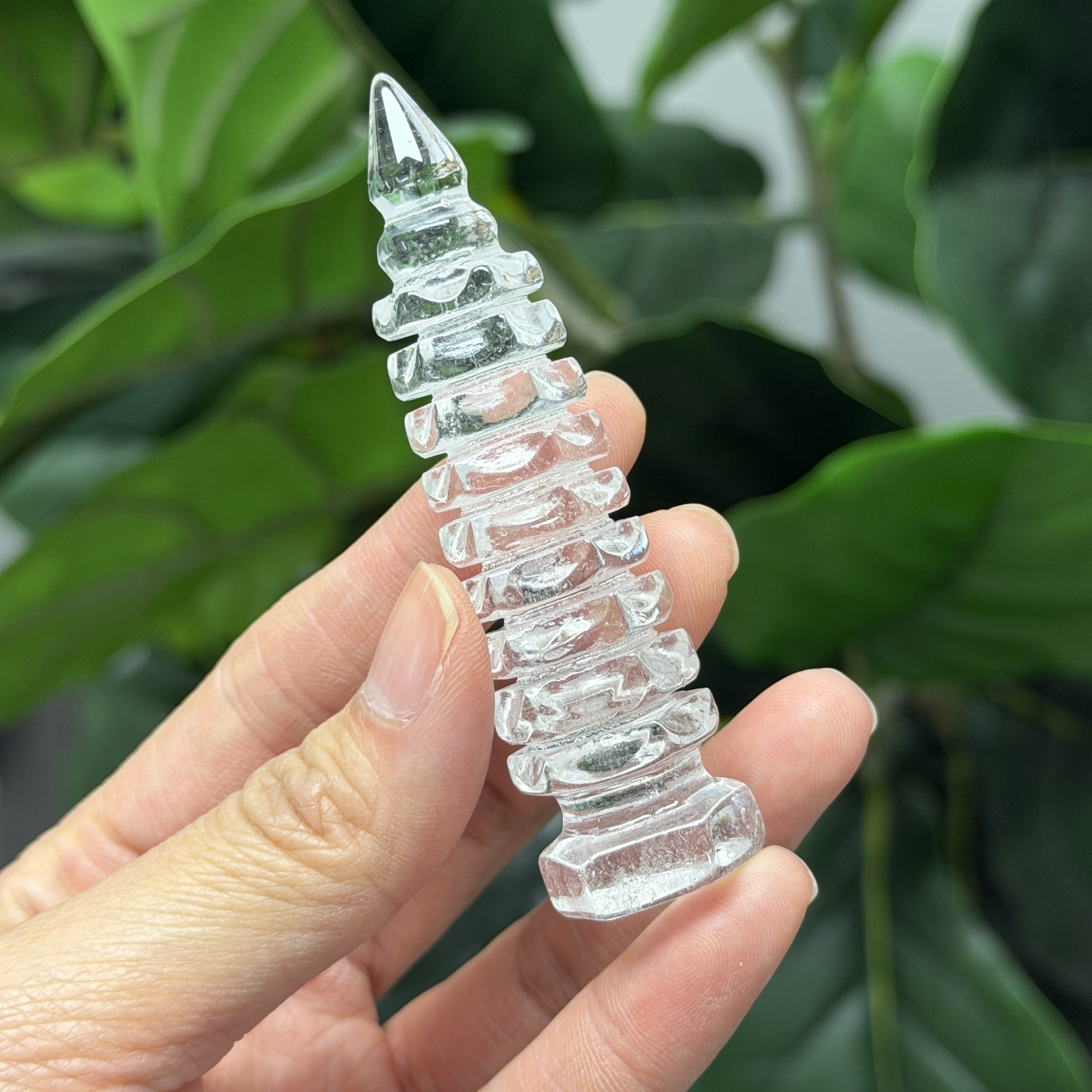 白水晶文昌塔 8.2cm WQ1657