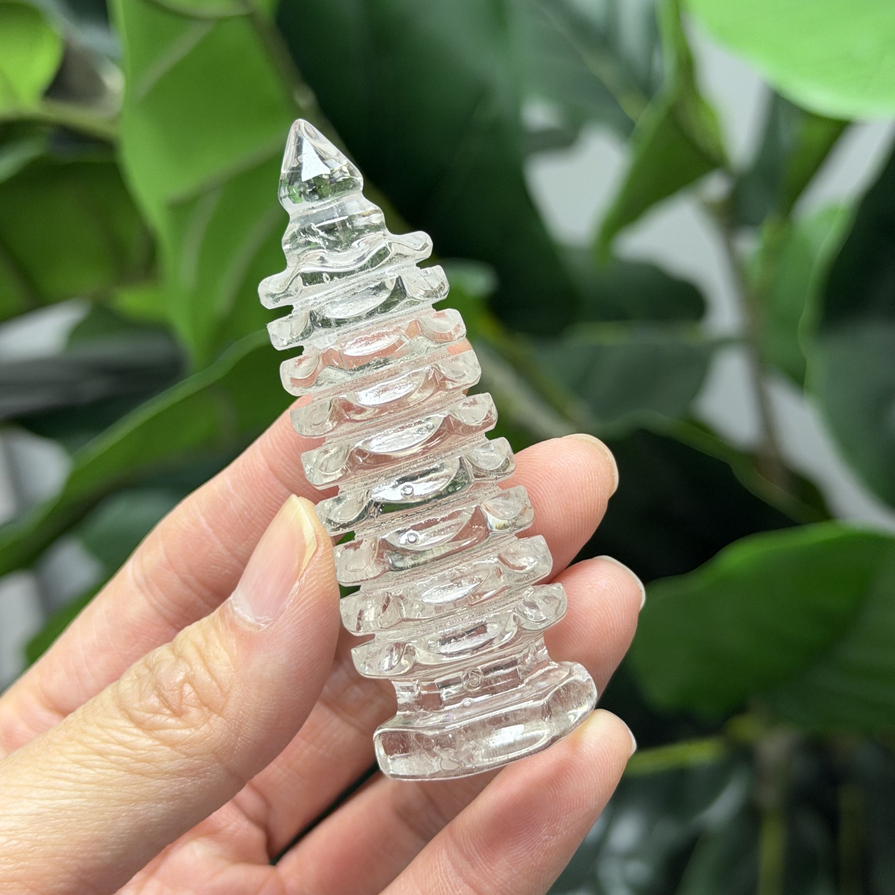 白水晶文昌塔 7.4cm WQ1656