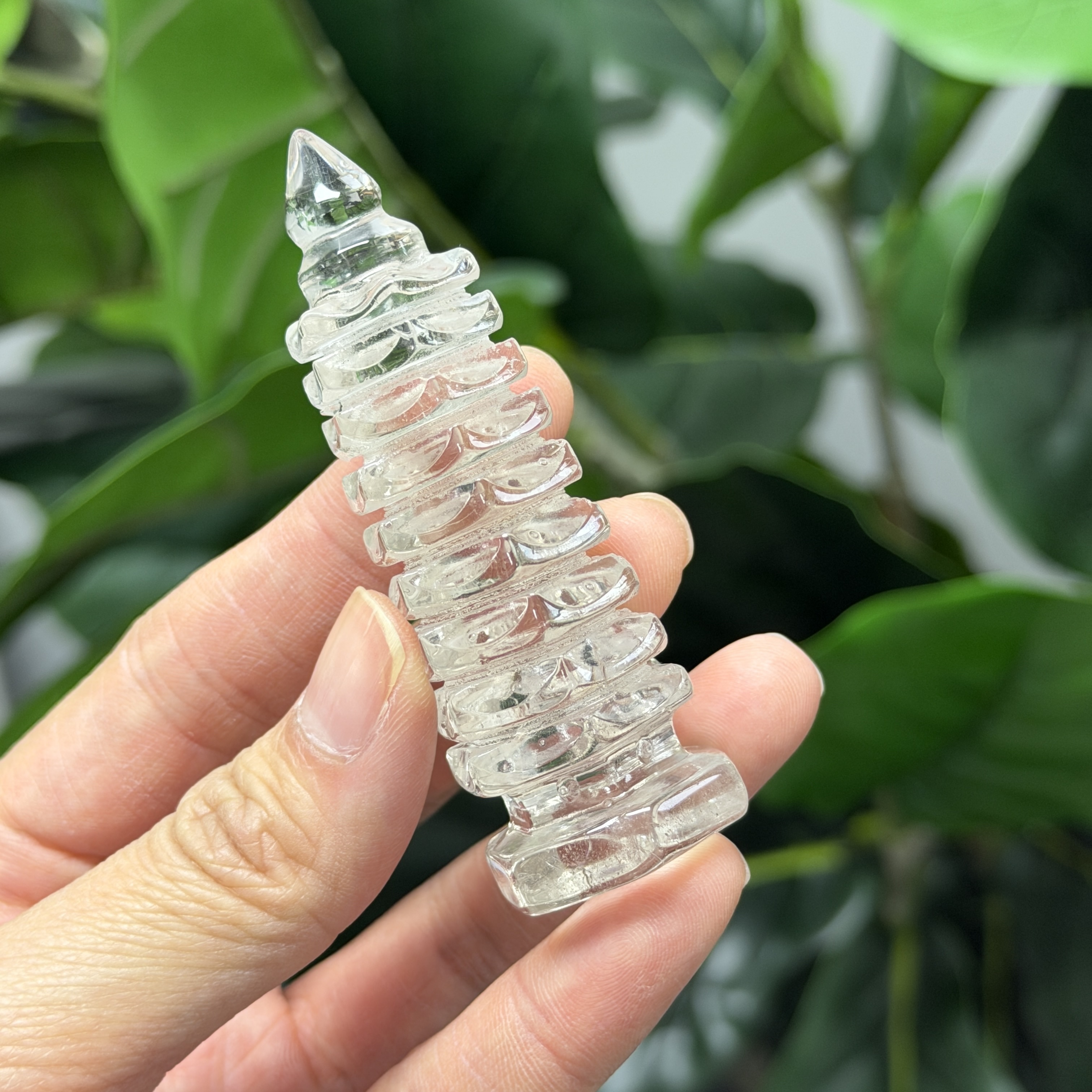 白水晶文昌塔 7.4cm WQ1656