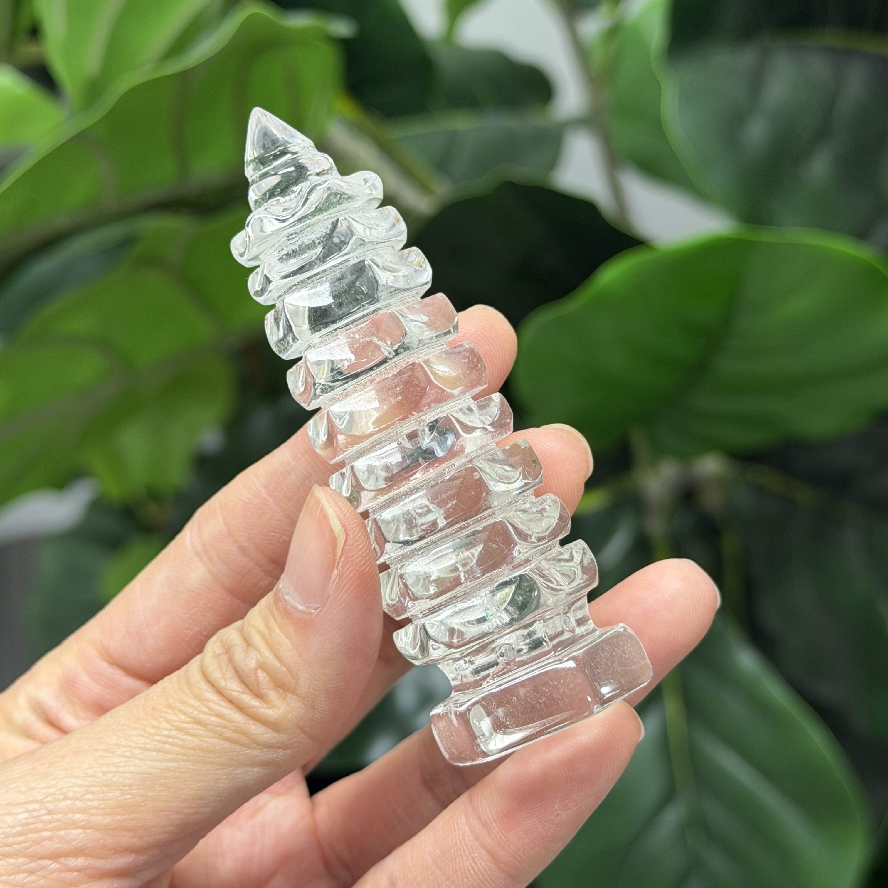 白水晶文昌塔 8.5cm WQ1655