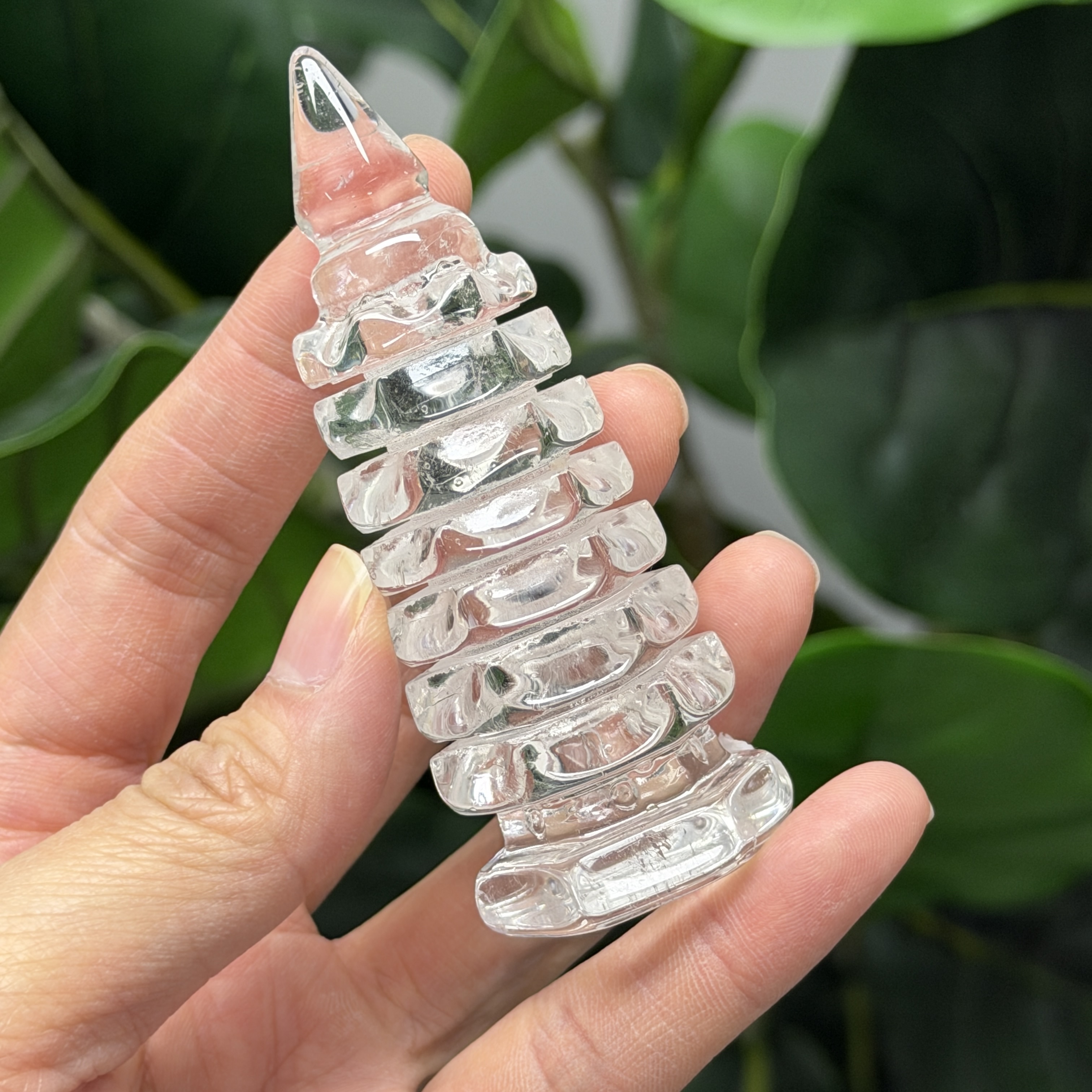 白水晶文昌塔 8.5cm WQ1654