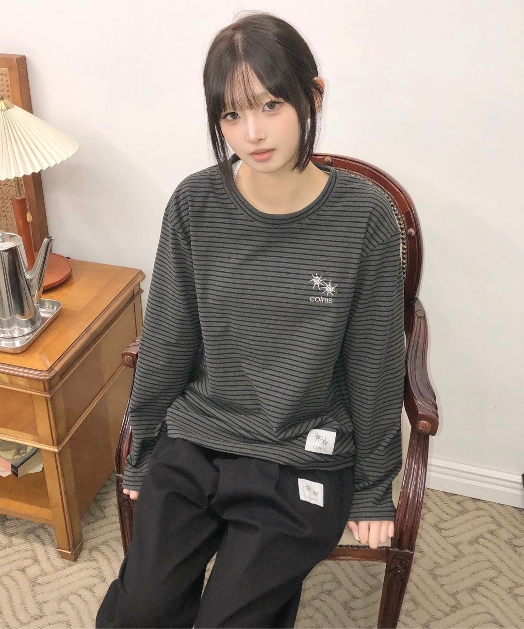 COIRIS CLAY 條紋 寬版 長袖 上衣 男女 C-P00000DC