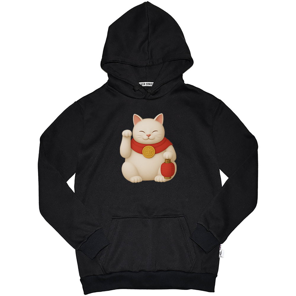 今西寺 開運招財貓 聯名Ｔ 高磅數長袖帽T