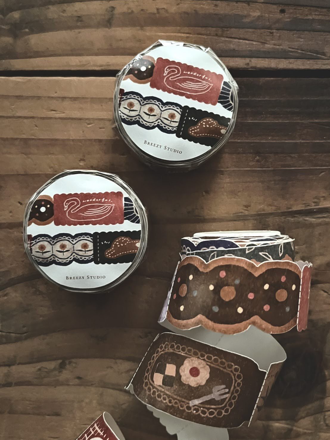 微瘋畫室．布標 2.5cm造型模造紙膠帶 <整捲/分裝>