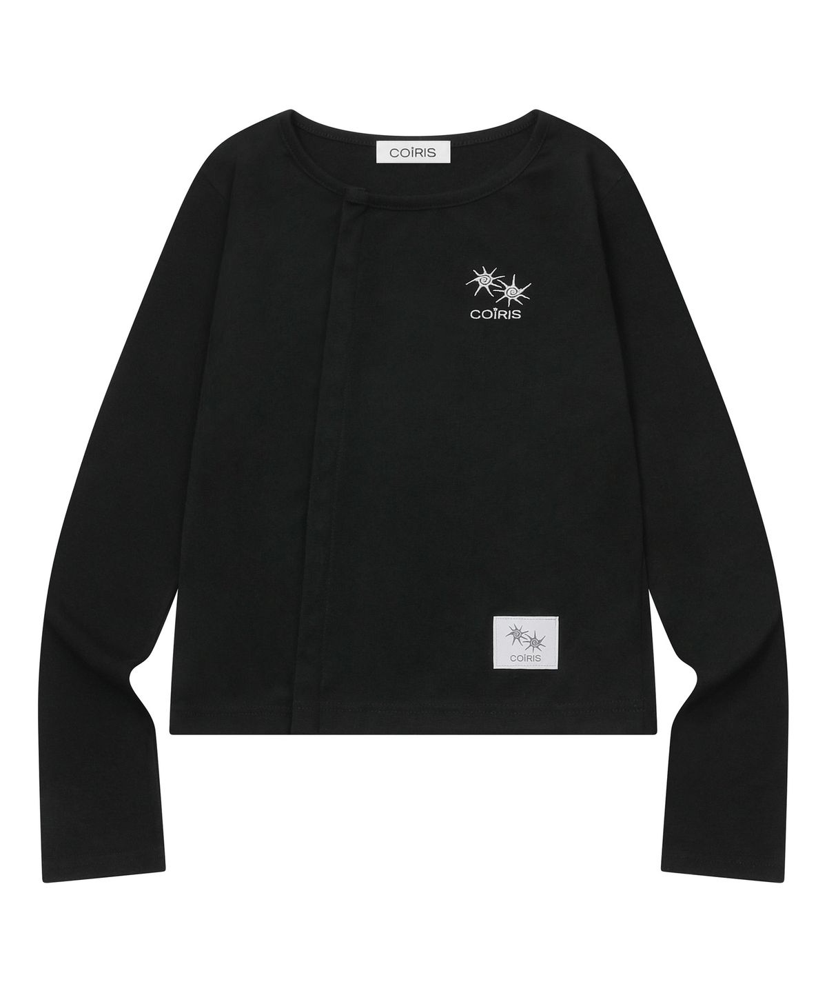 COIRIS KANA 設計款 不對稱 前鈕扣 長袖 上衣 C-P00000CY