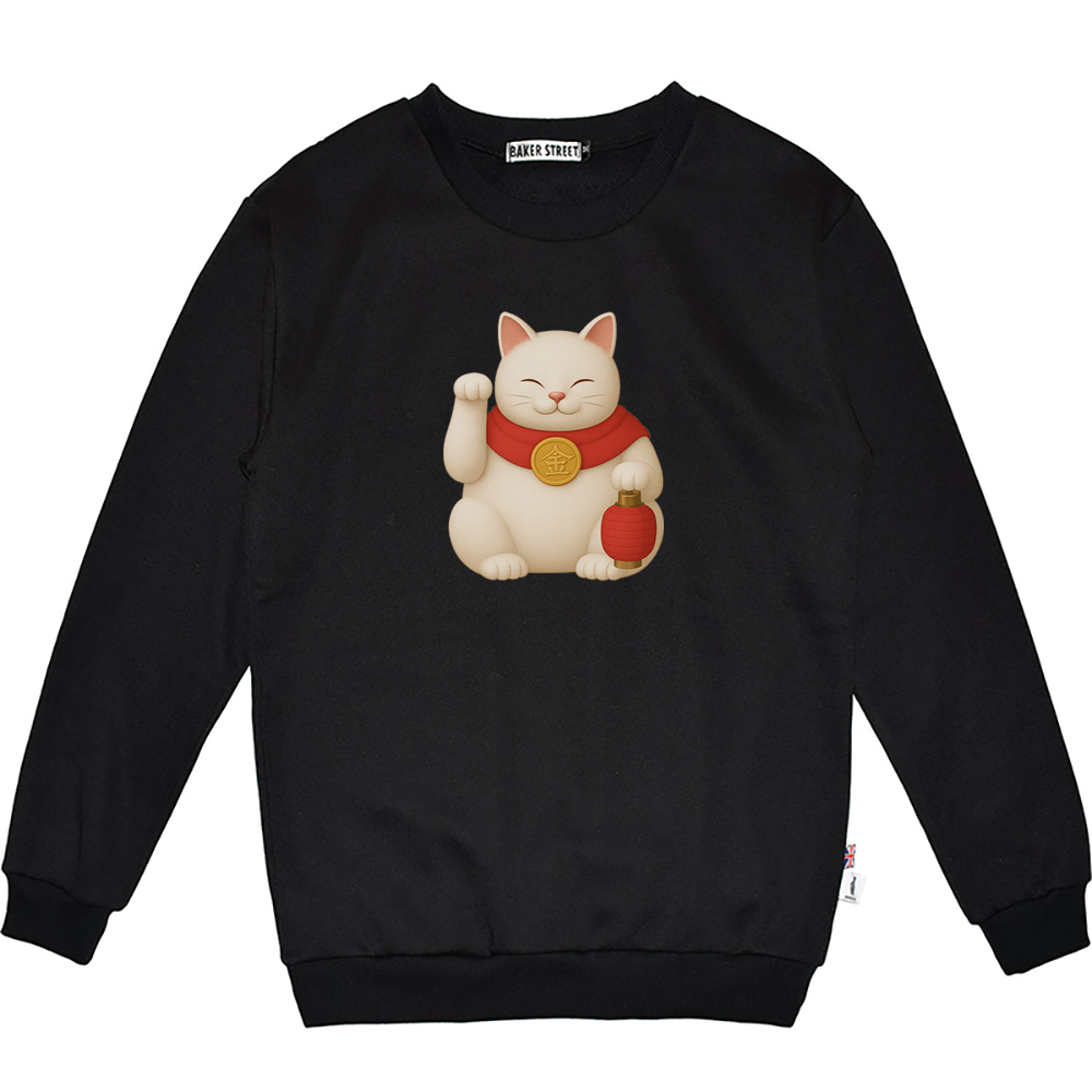 今西寺 開運招財貓 聯名  高磅數長袖圓T