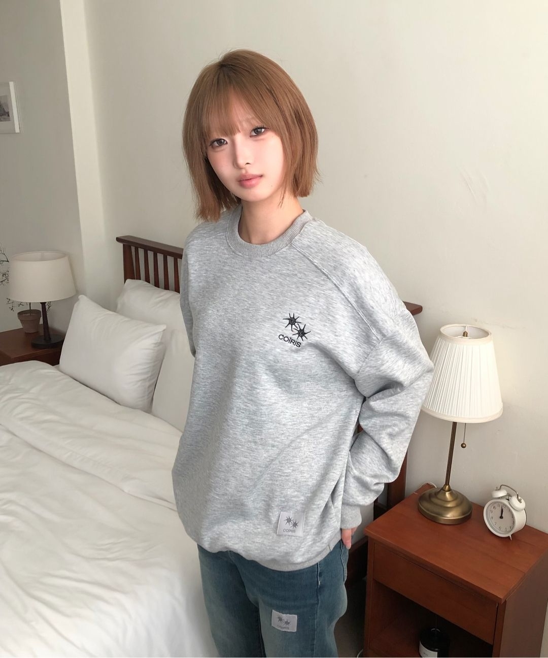 COIRIS 簡約 小Logo  圓領 大學T 長袖 C-P00000CT