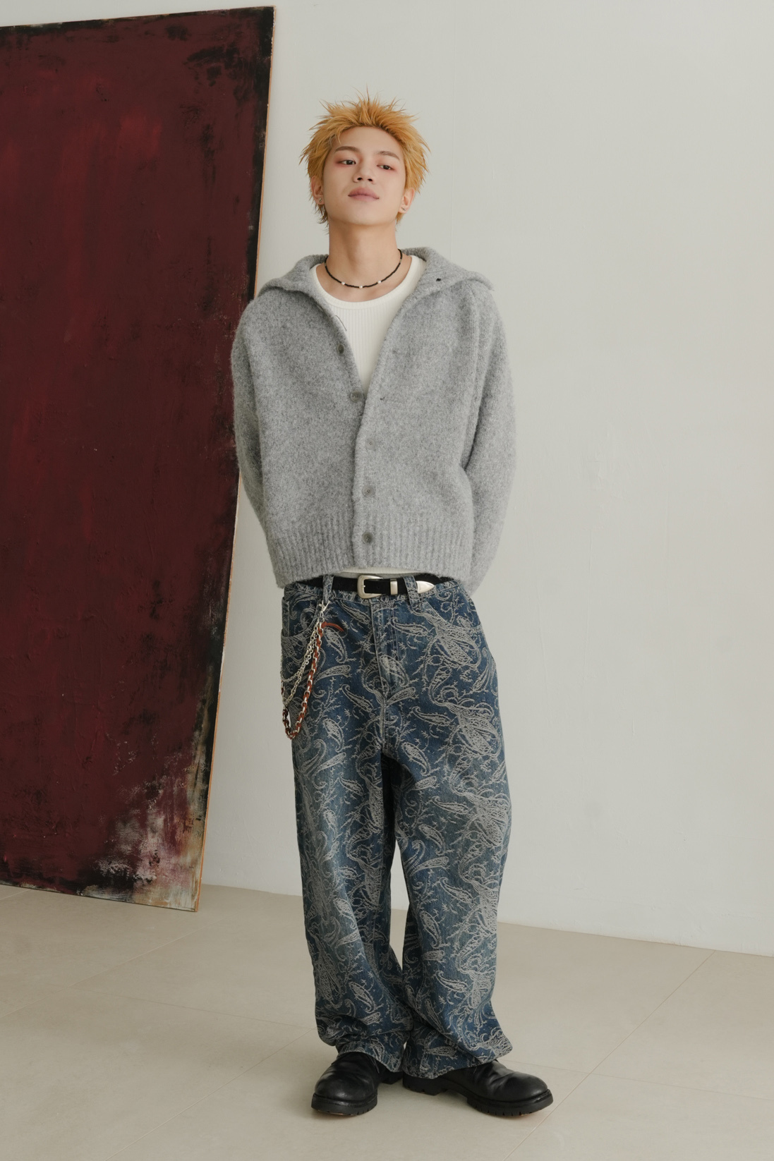 High Neck Heavy Crop Cardigan #罩衫