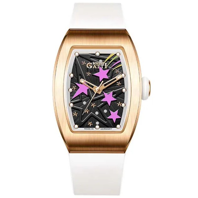 【Bonest Gatti】魅影甜心系列 酒桶錶 女錶 髮絲金框 德國機械錶 德國手錶 BG8901