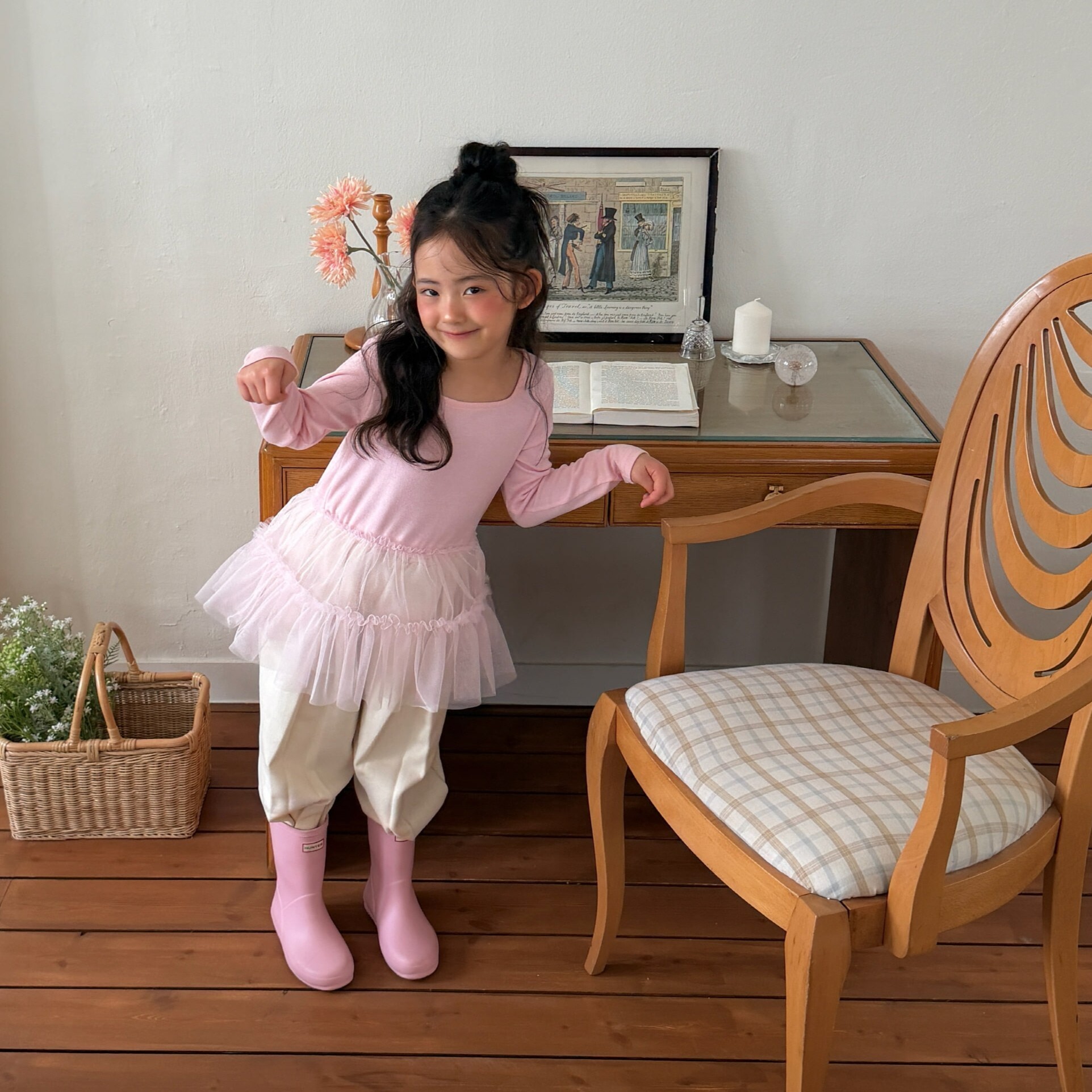 90-130 芭蕾舞拼紗上衣 3色