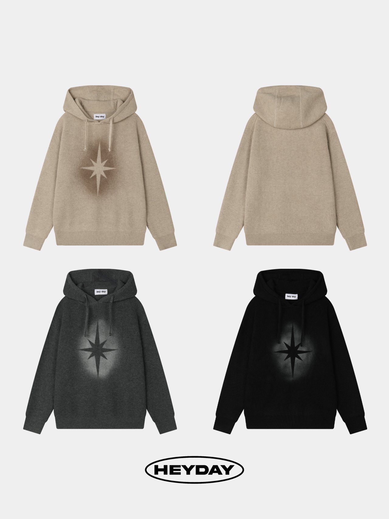 圖案連帽針織衫 HEYDAY-017T