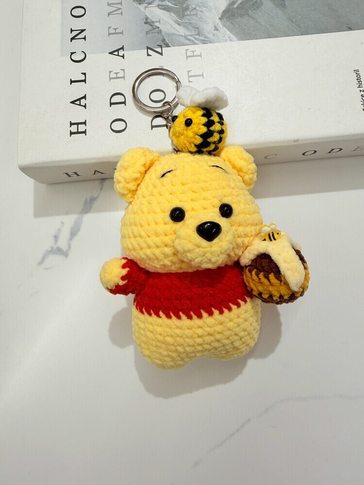蜜蜂x蜂蜜罐小熊維尼吊飾
