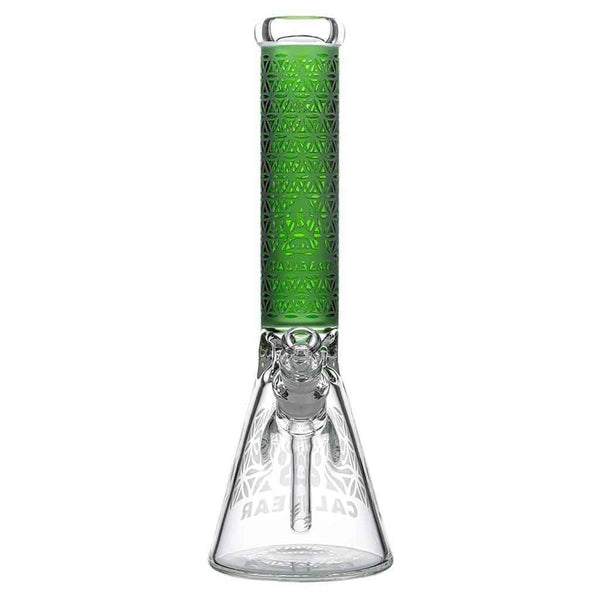 🇺🇸Calibear - Green Glass Beaker Bong w/ Ice Catcher 雕刻玻璃燒杯水煙壺