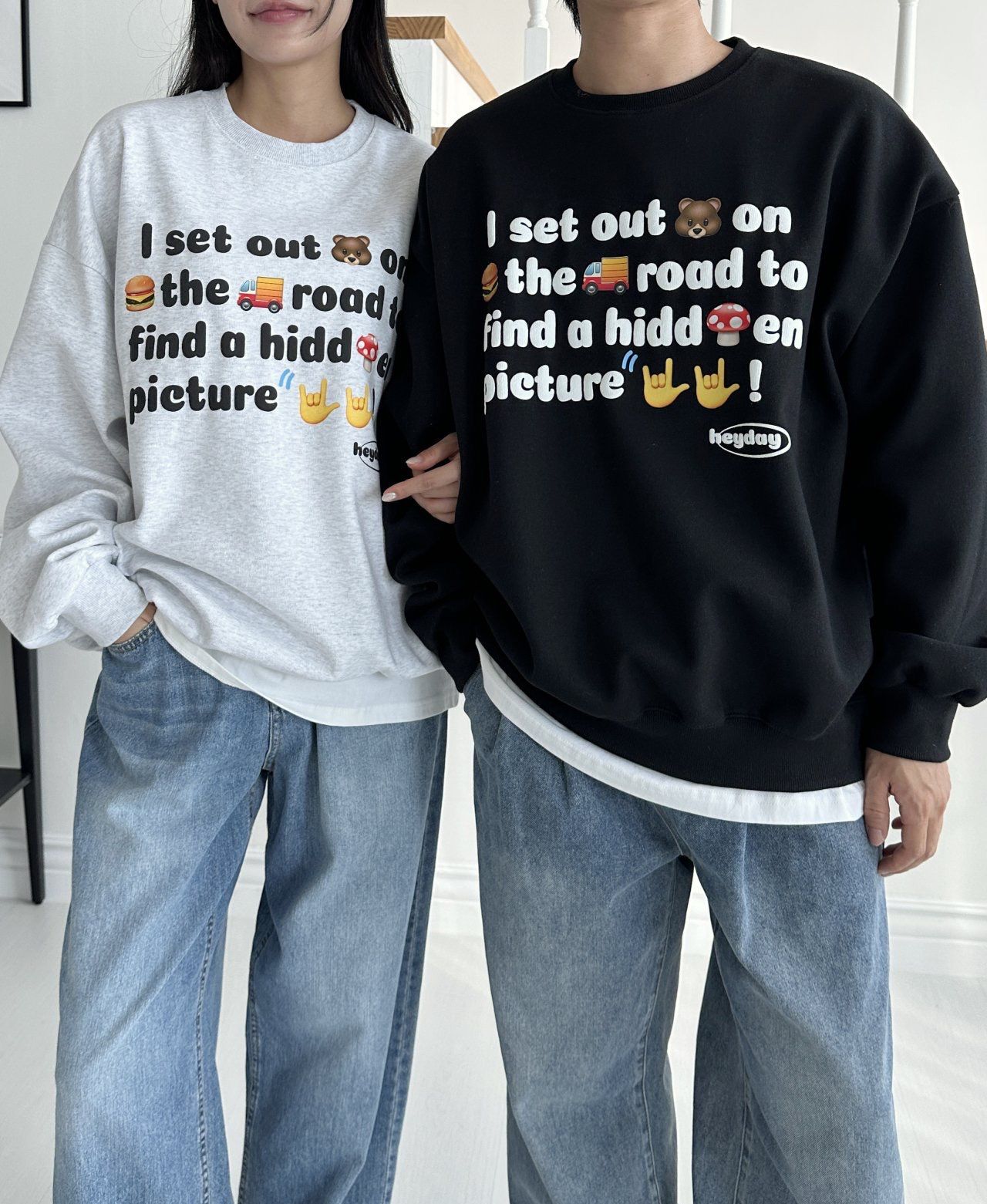 英文字圖案衛衣 HEYDAY-023T