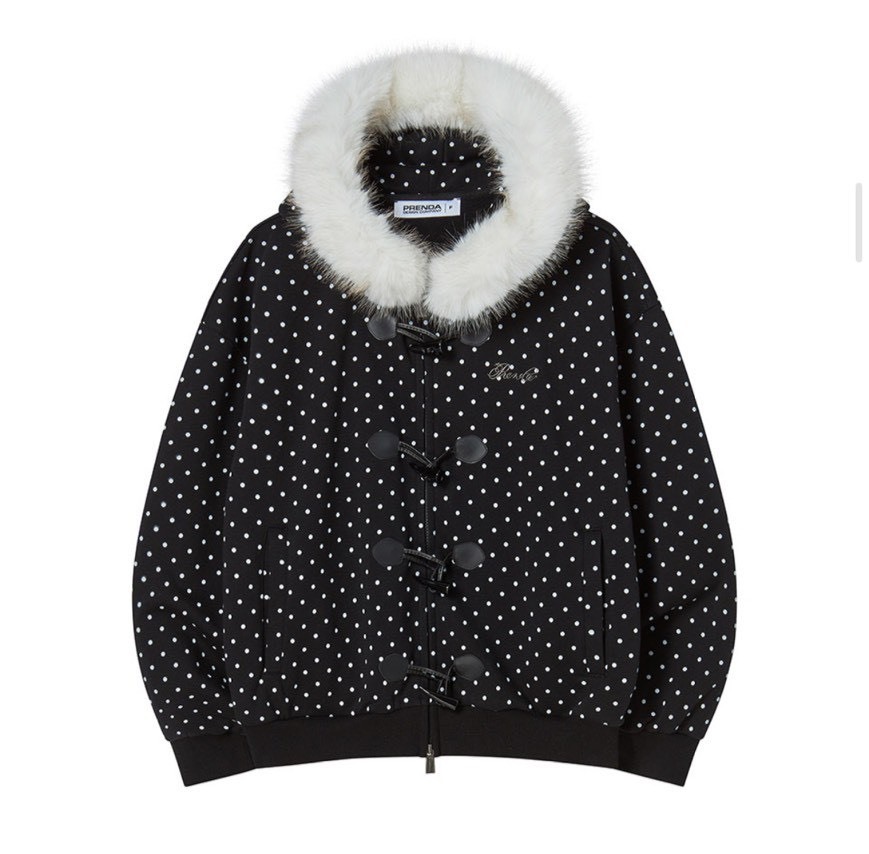 PRENDA 點點 設計 連帽 拉鍊 外套 PRTFAWHZ15