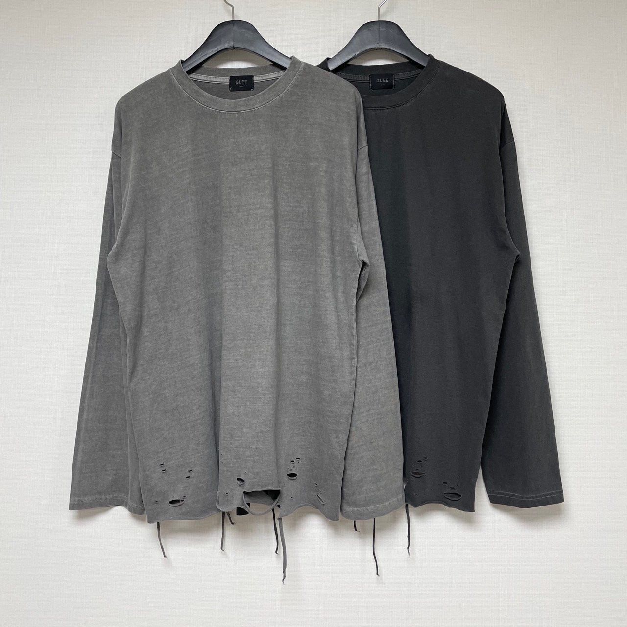 洗水破洞長袖衫 GLEE-012T