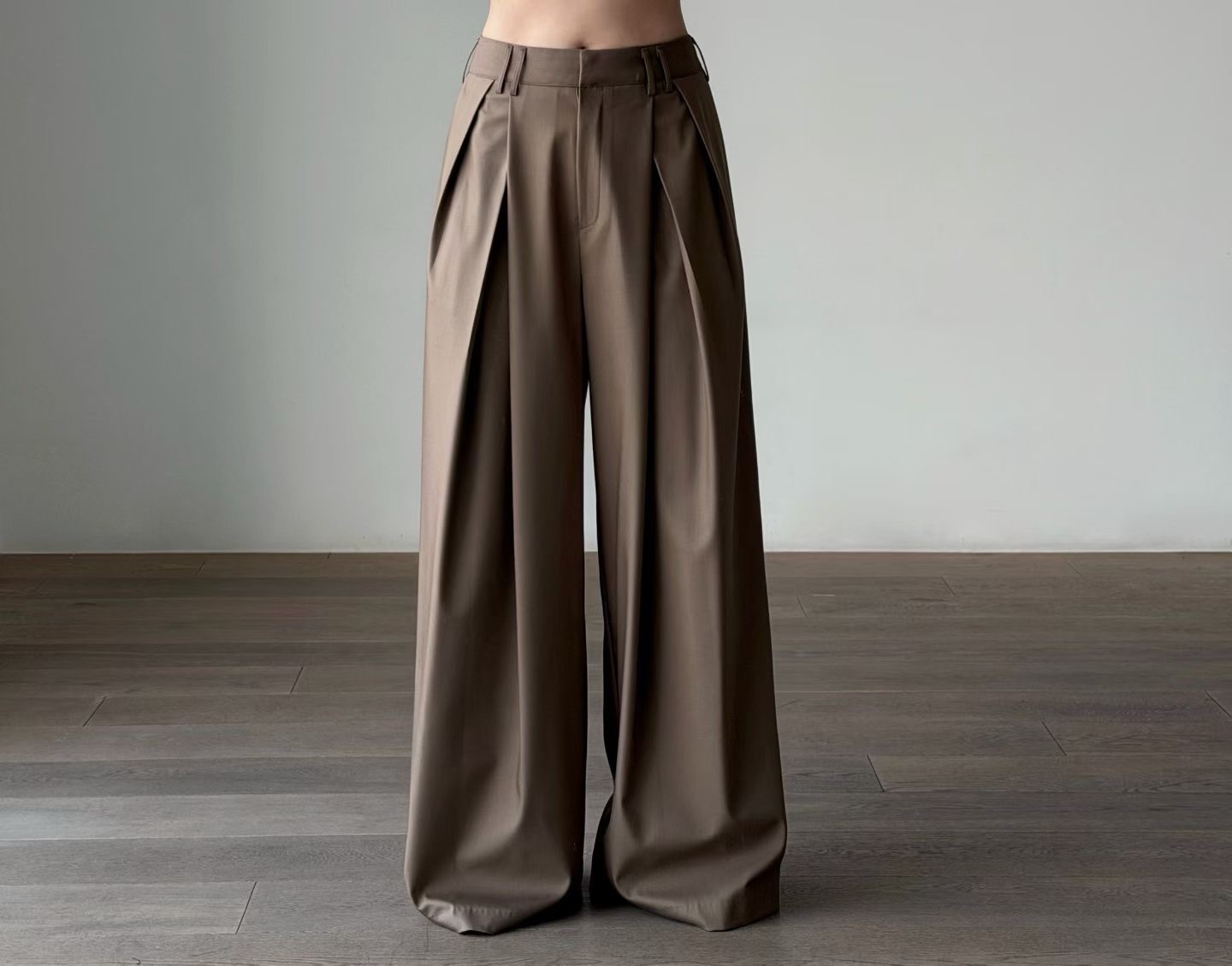 RD2617 細褶寬鬆西褲