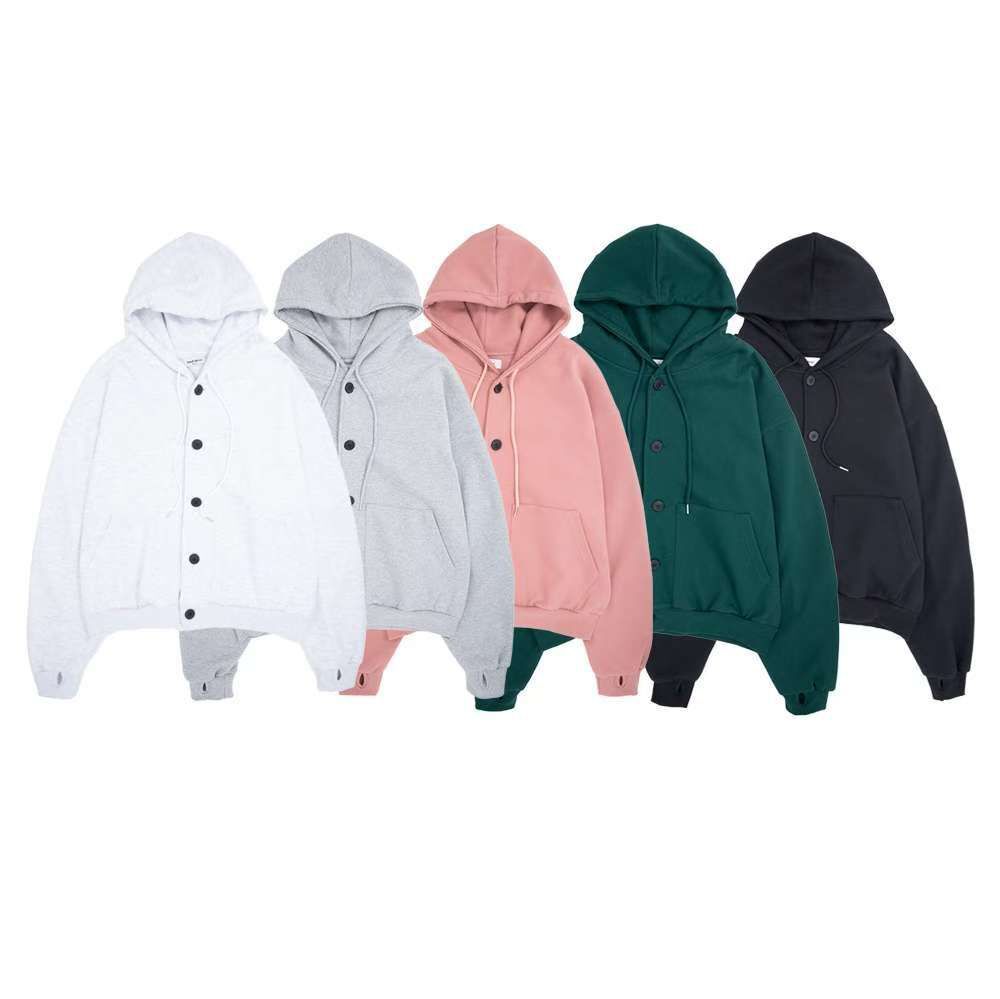 淨色連帽開胸外套 And More-098JK