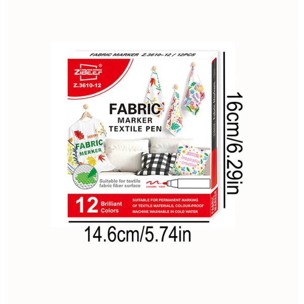 布料 12 種亮麗色彩