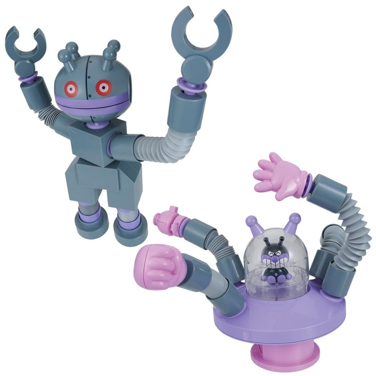 ANPANMAN POP TUBE MECHA SERIES BAIKIN UFO & DA-DANG-DANG DX SET