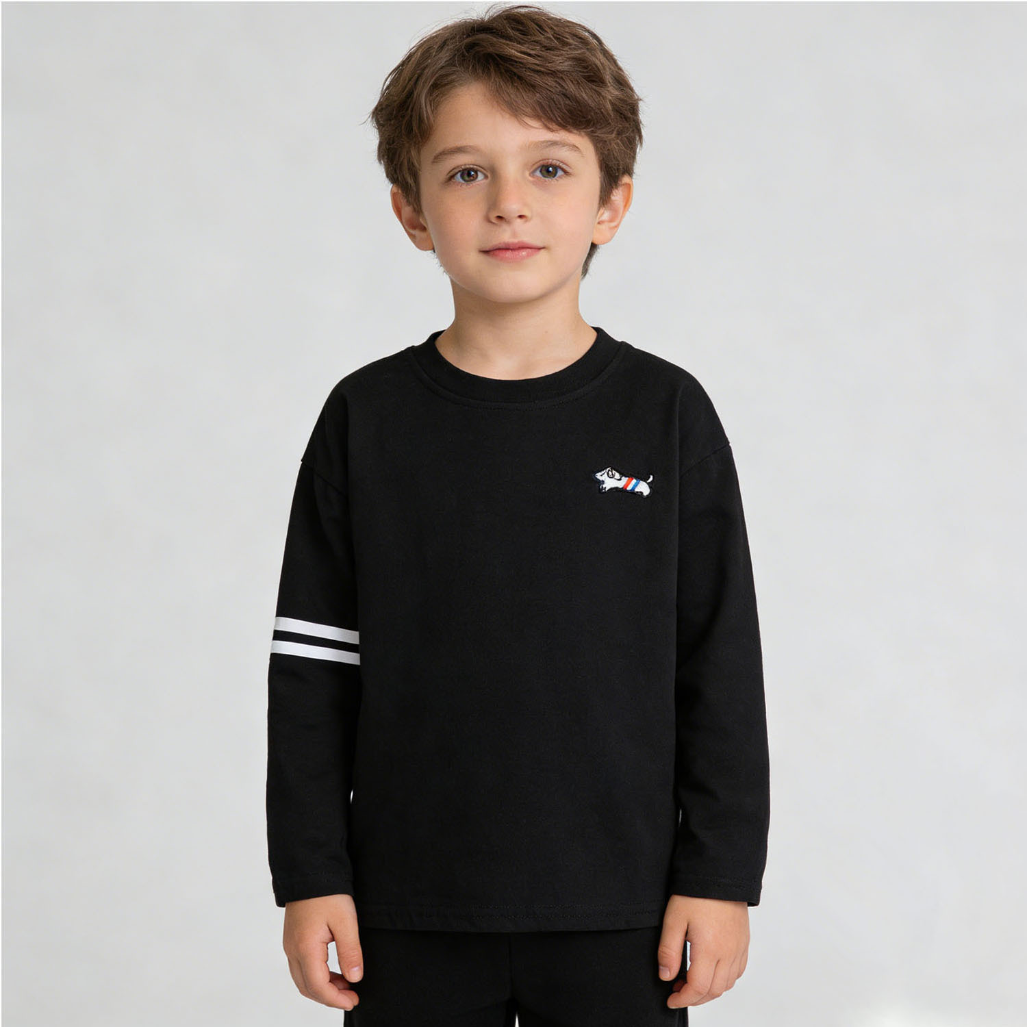 臘腸狗長袖素面T 2色 100-150cm #TX2025121701