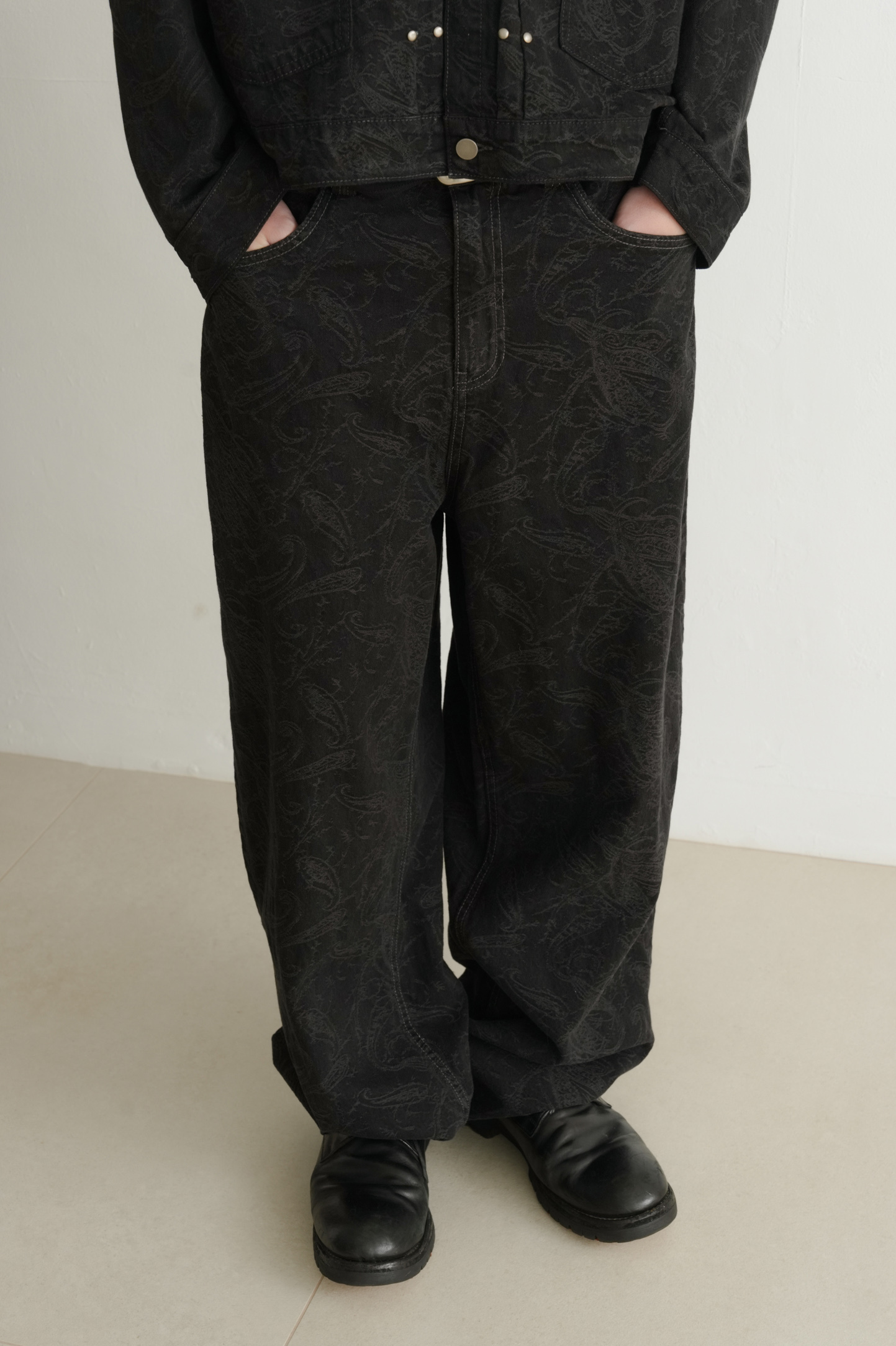 Jacquard Denim Set-Jeans #牛仔褲