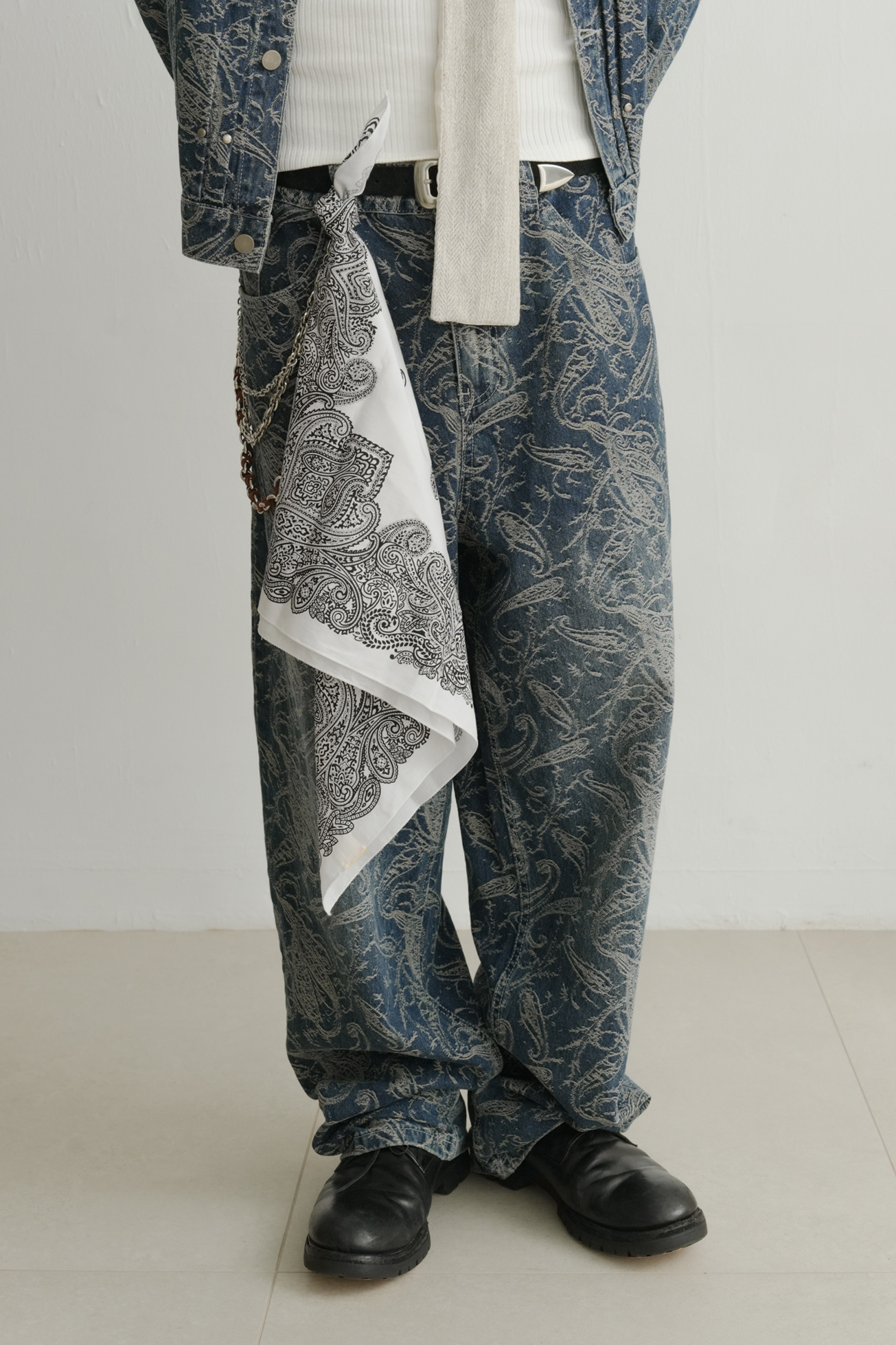 Jacquard Denim Set-Jeans #牛仔褲