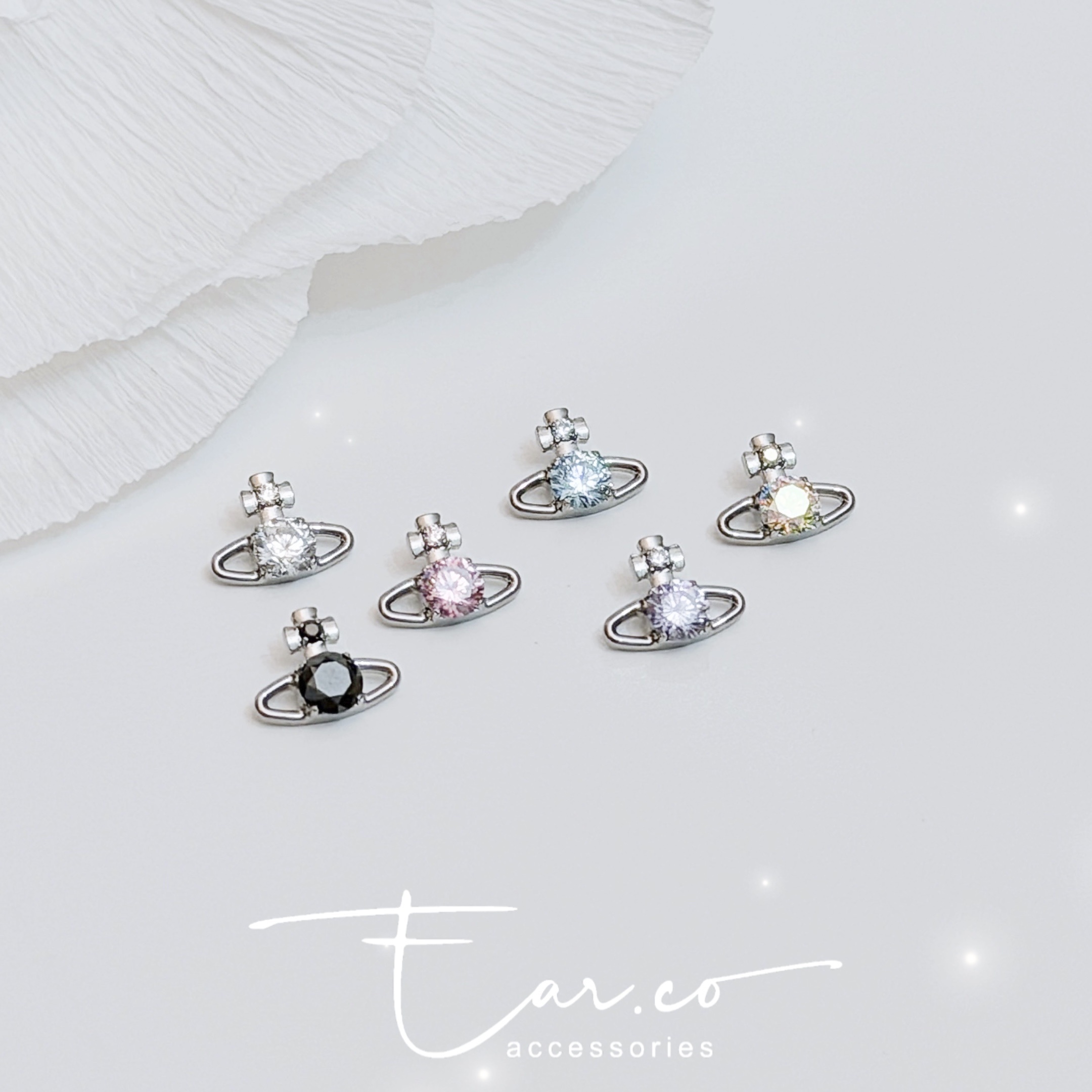 閃石星球平頭耳門/耳珠/耳骨釘 [G23 Titanium]