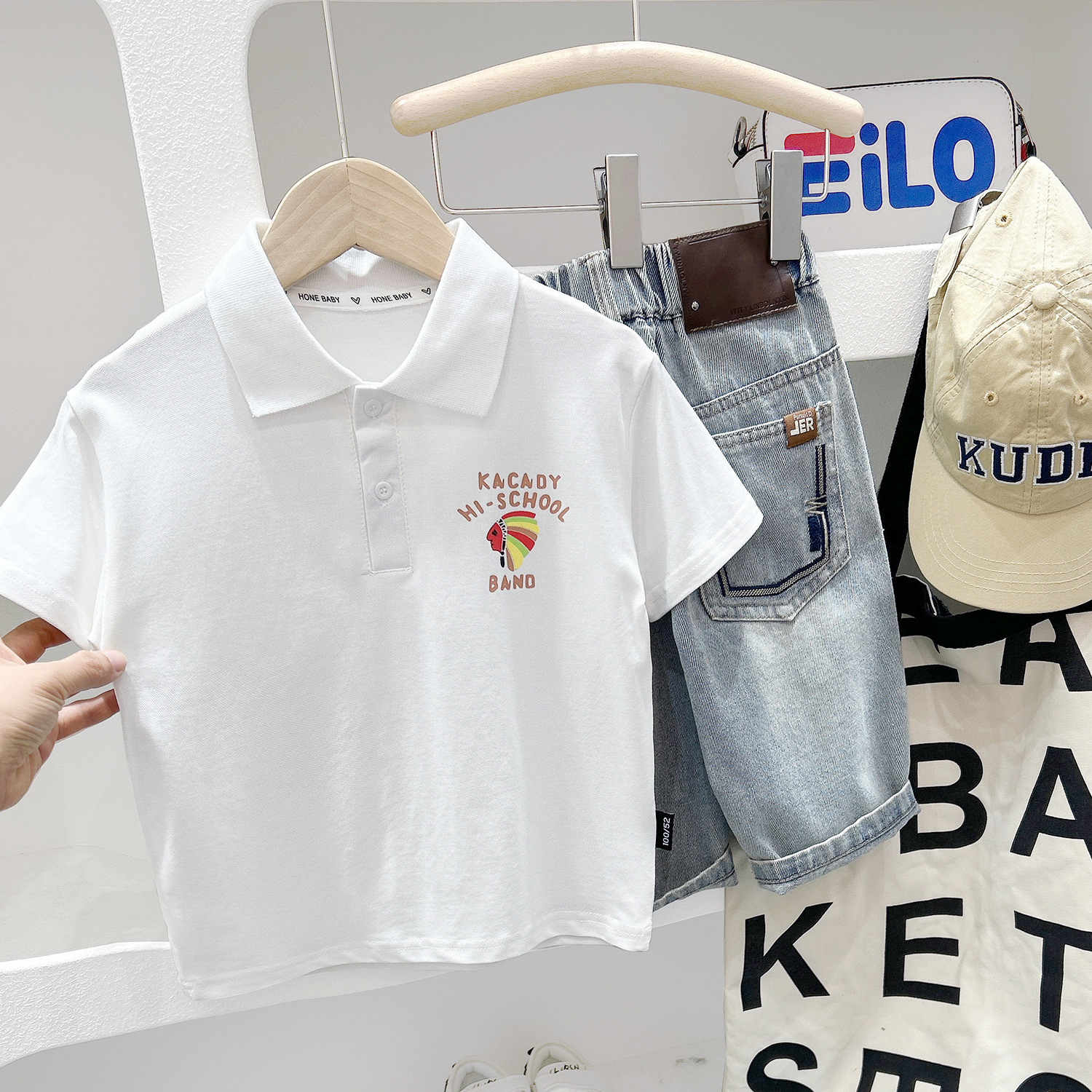 印地安人印花 POLO衫 2色 100-140cm #2026011002