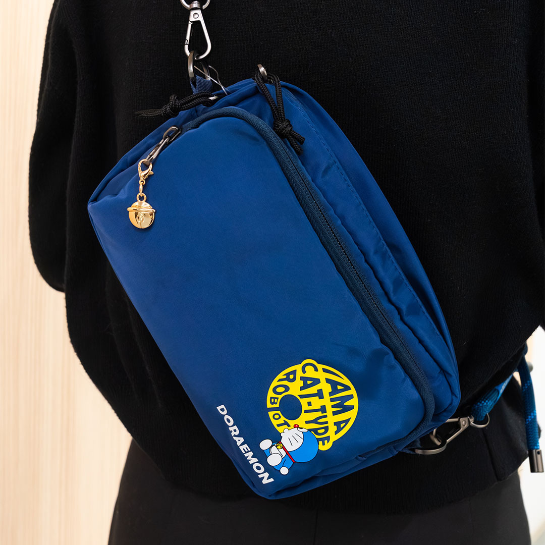 Doraemon SHOULDER BAG-DARK BLUE  (Typography Series)
