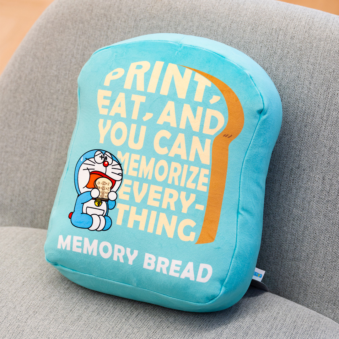 Doraemon DIECUT CUSHION-MEMORY BREAD  (Typography Series)