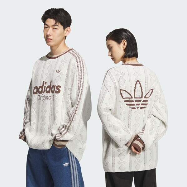 Adidas 愛迪達 U Sweater KS5956 男女 針織衫 長袖 毛衣 棕 亞版