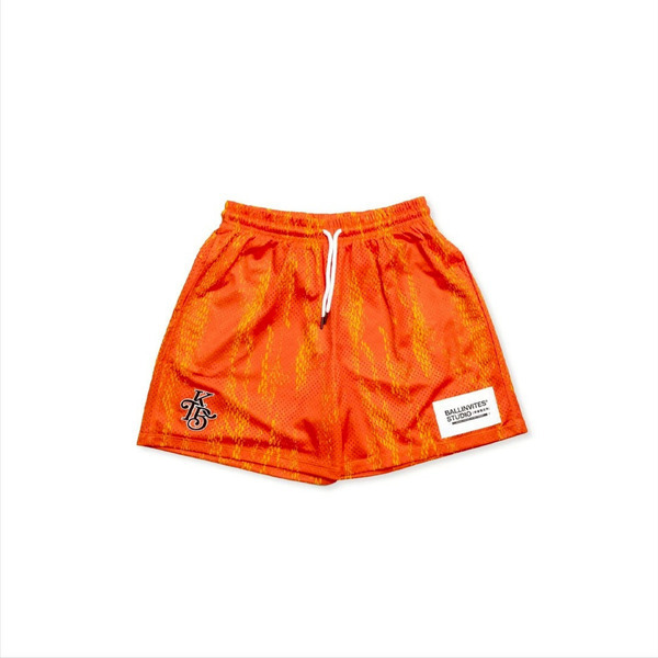 Baivs Snake Pattern Shorts BSP78314 男 球參 球褲 蟒紋 雙層網眼 短褲 橘