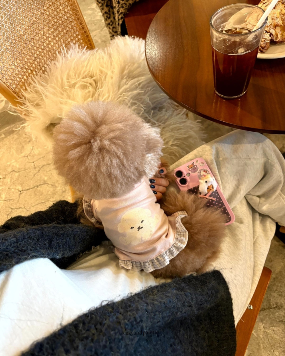 COZY-N 泰迪朋友高領衫＿棉花糖粉