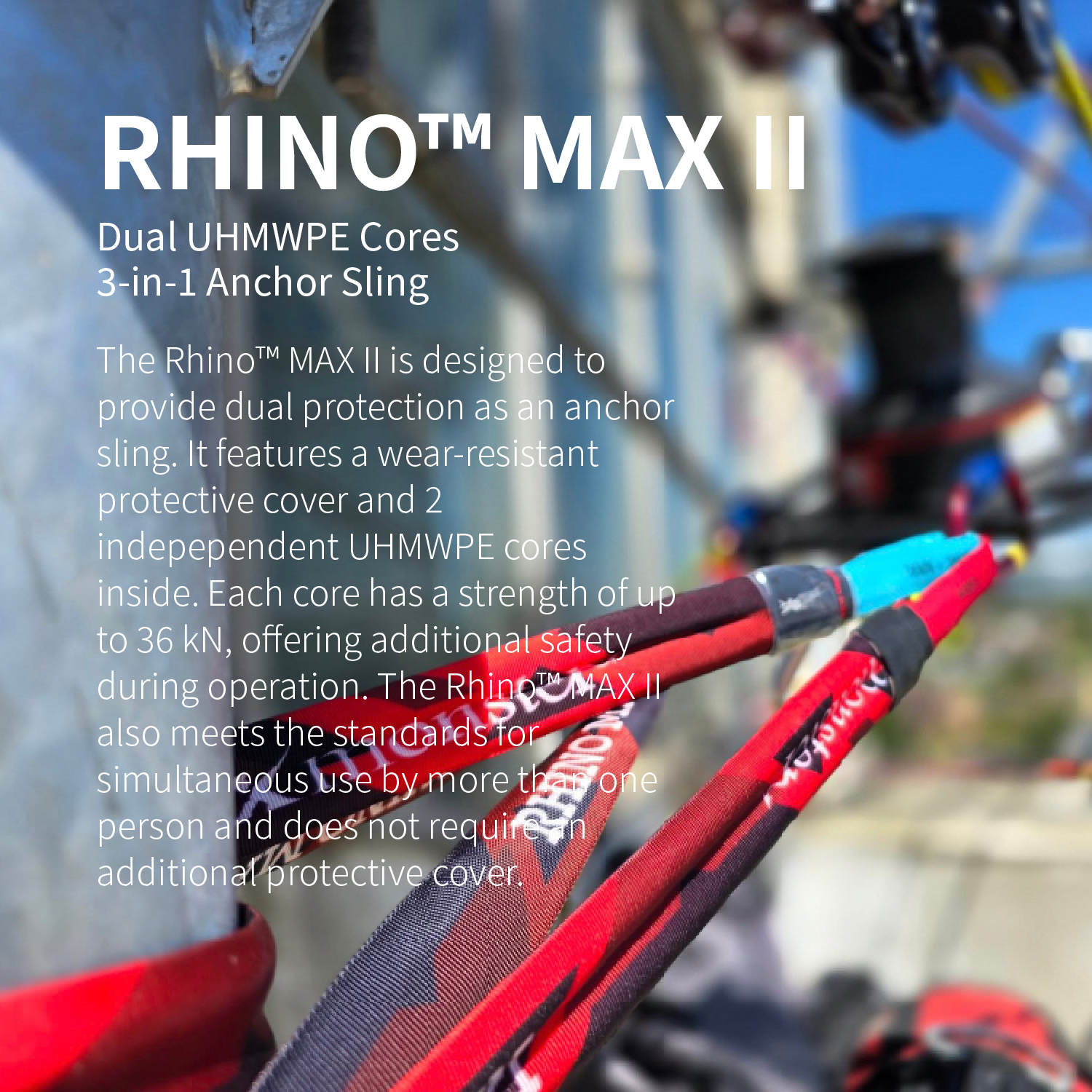 RHINO™ MAX II / Dual UHMWPE Cores 3-in-1 Anchor Sling