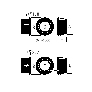 NB-1925,扣式護線環,尺寸