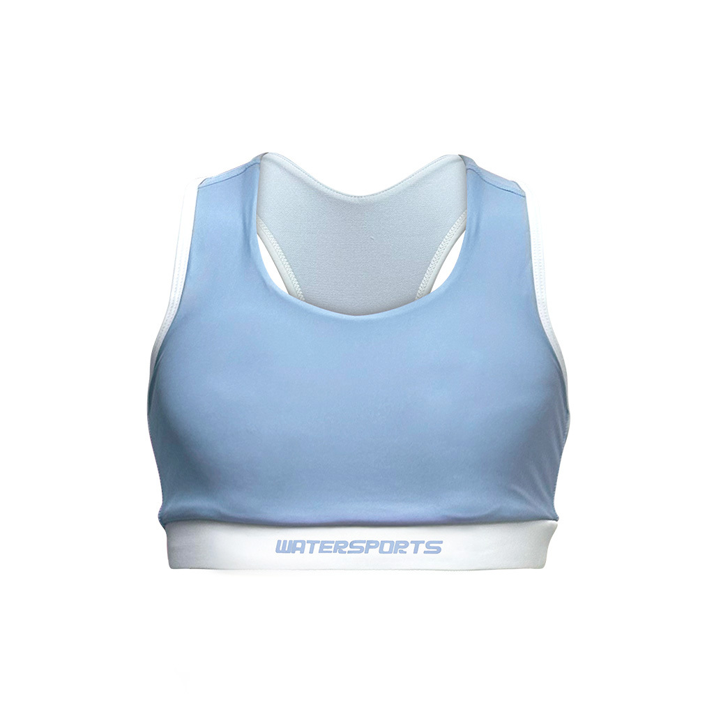 Dive Swim Bra Top - Light Blue/White