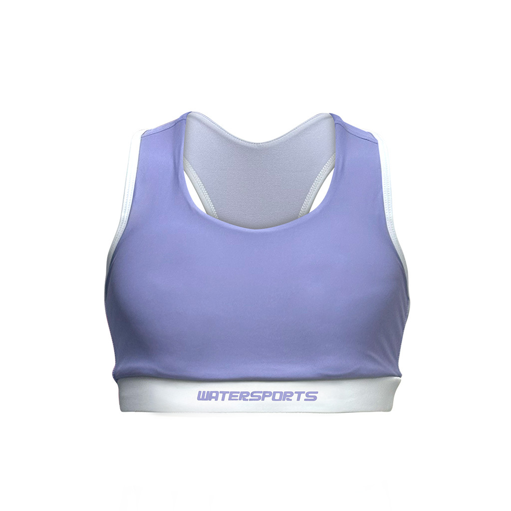 Dive Swim Bra Top - Purple/White