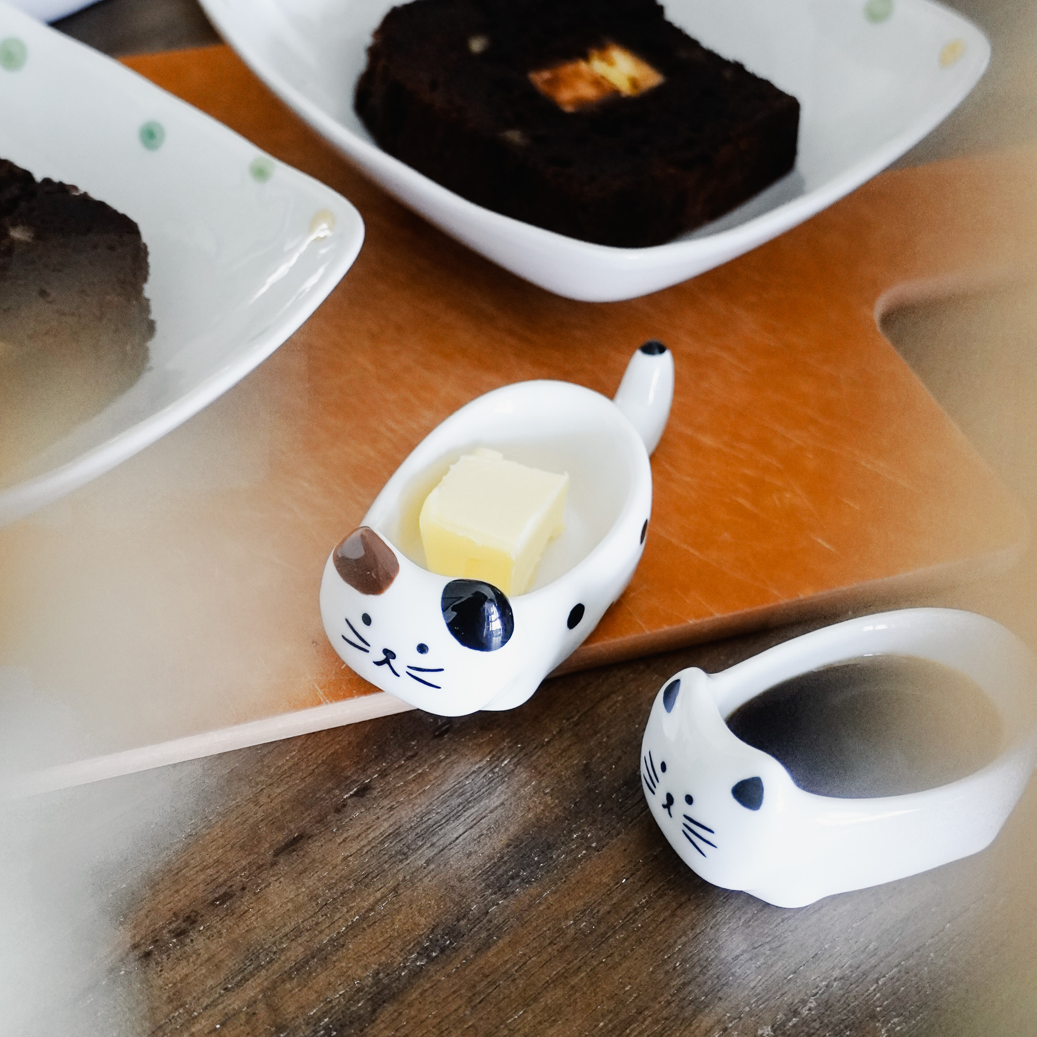 陶瓷小貓筷架醬料碟 四入組