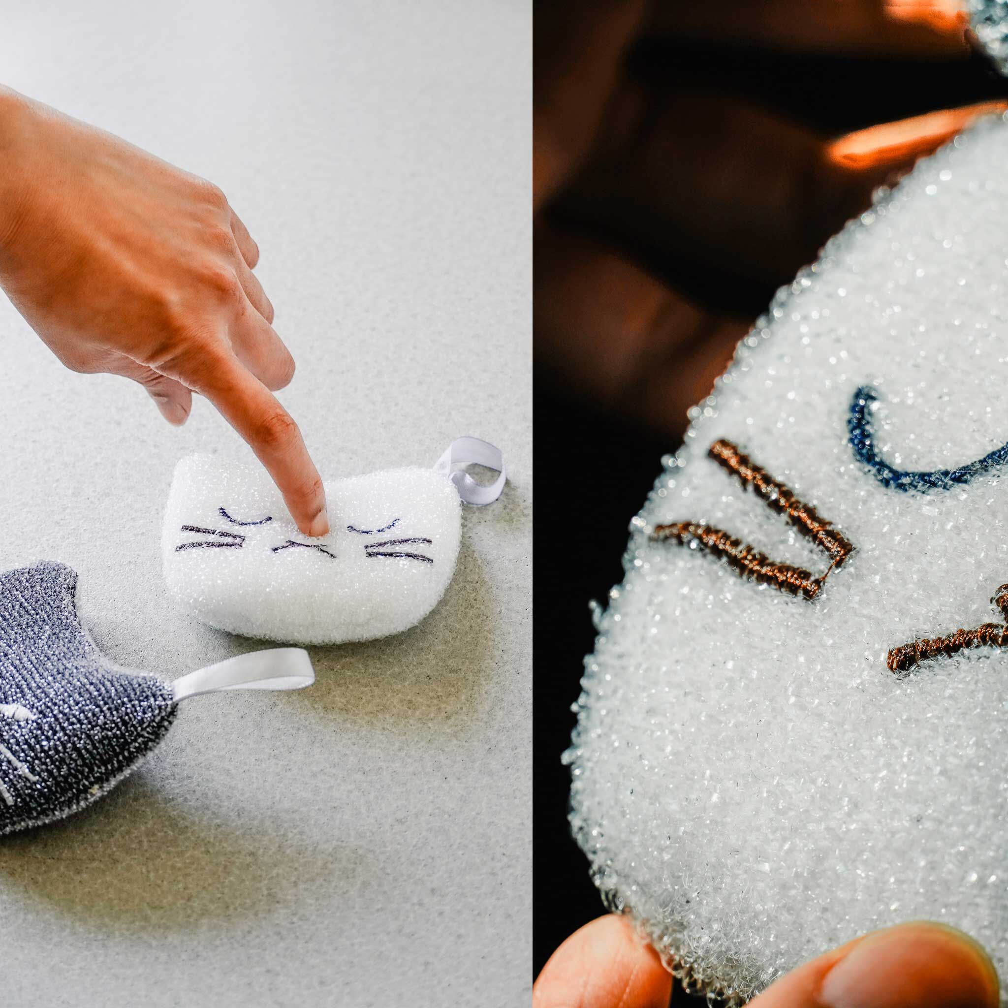 貓咪造型木漿海棉 兩入組