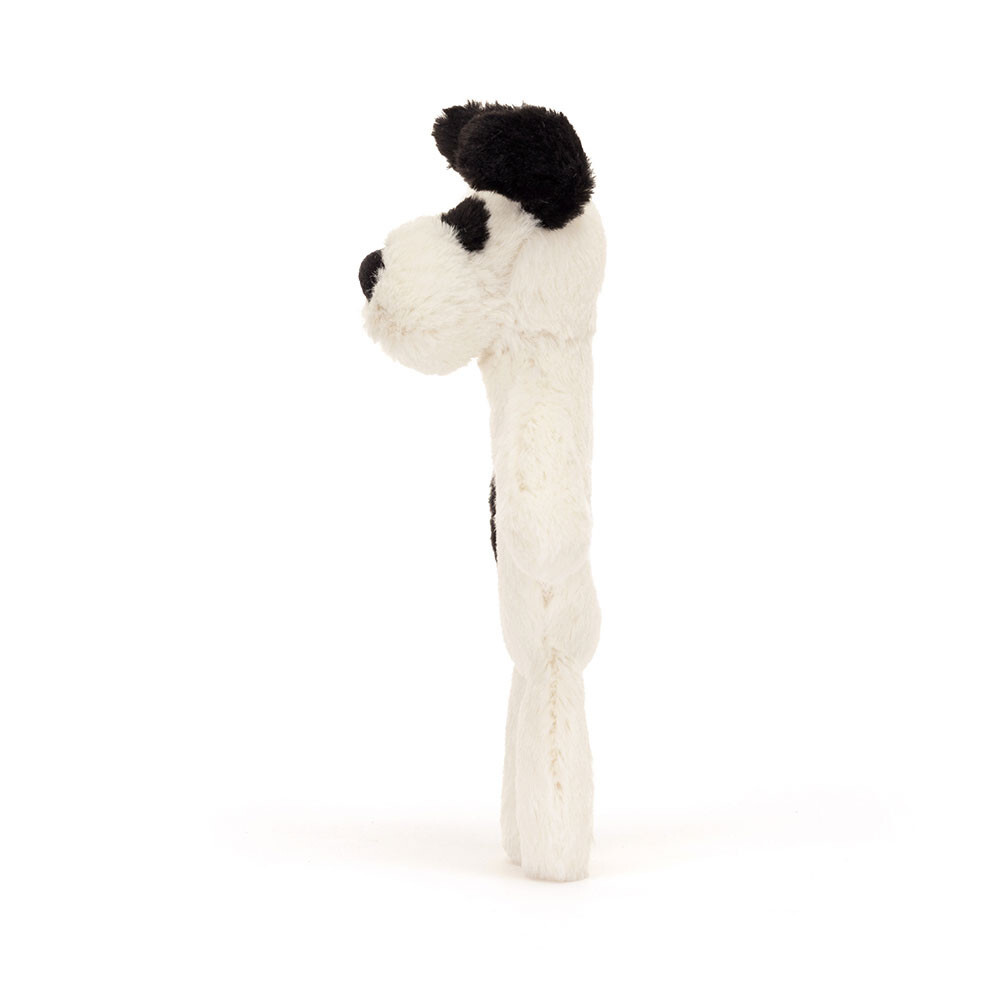 Jellycat Bashful Black and Cream Puppy Ring Rattle 大白狗手搖鈴