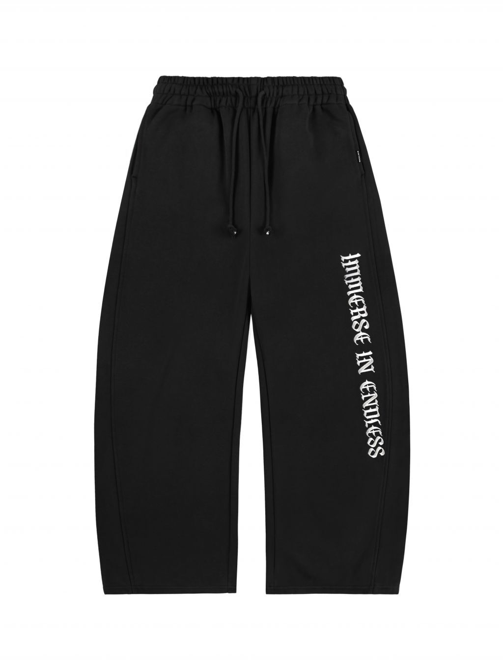 【現貨】Lettering Wide Curved Jogger-Black