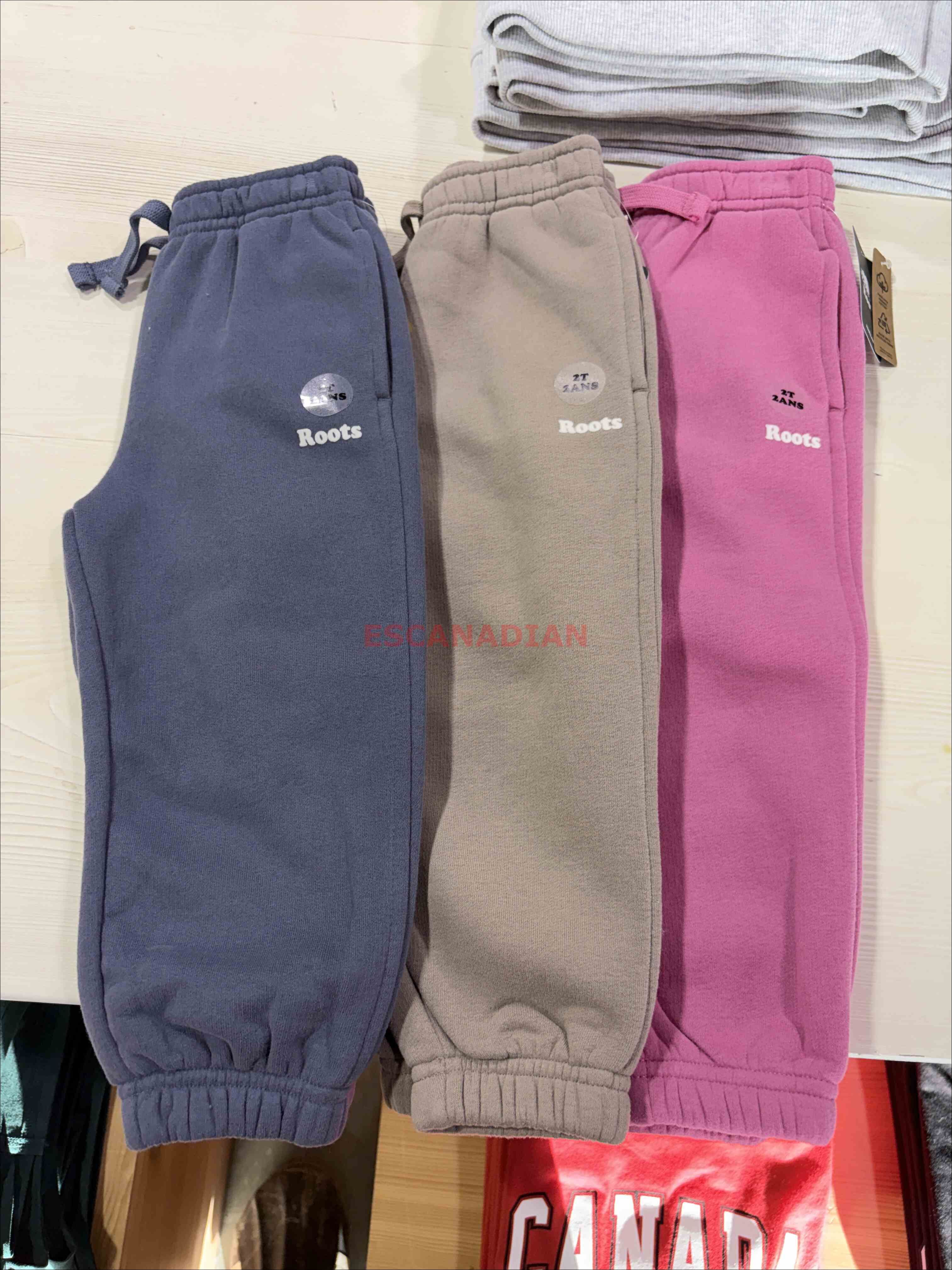 ROOTS 小童 Cloud系列 柔軟厚棉 刷毛 縮口棉褲 (3色)