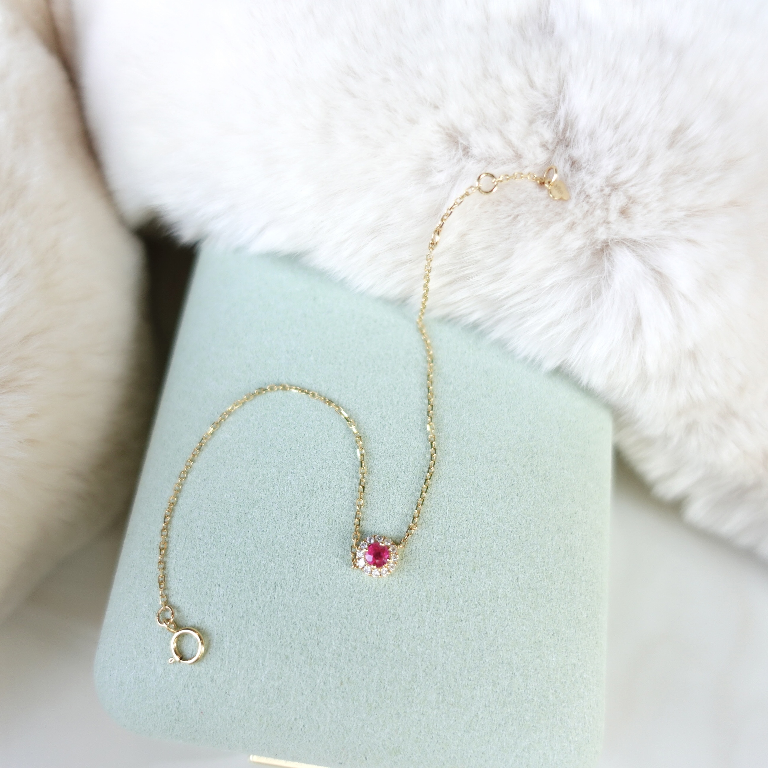 18K金緬甸納米亞尖晶石鑽石手鏈 - 絕地武士