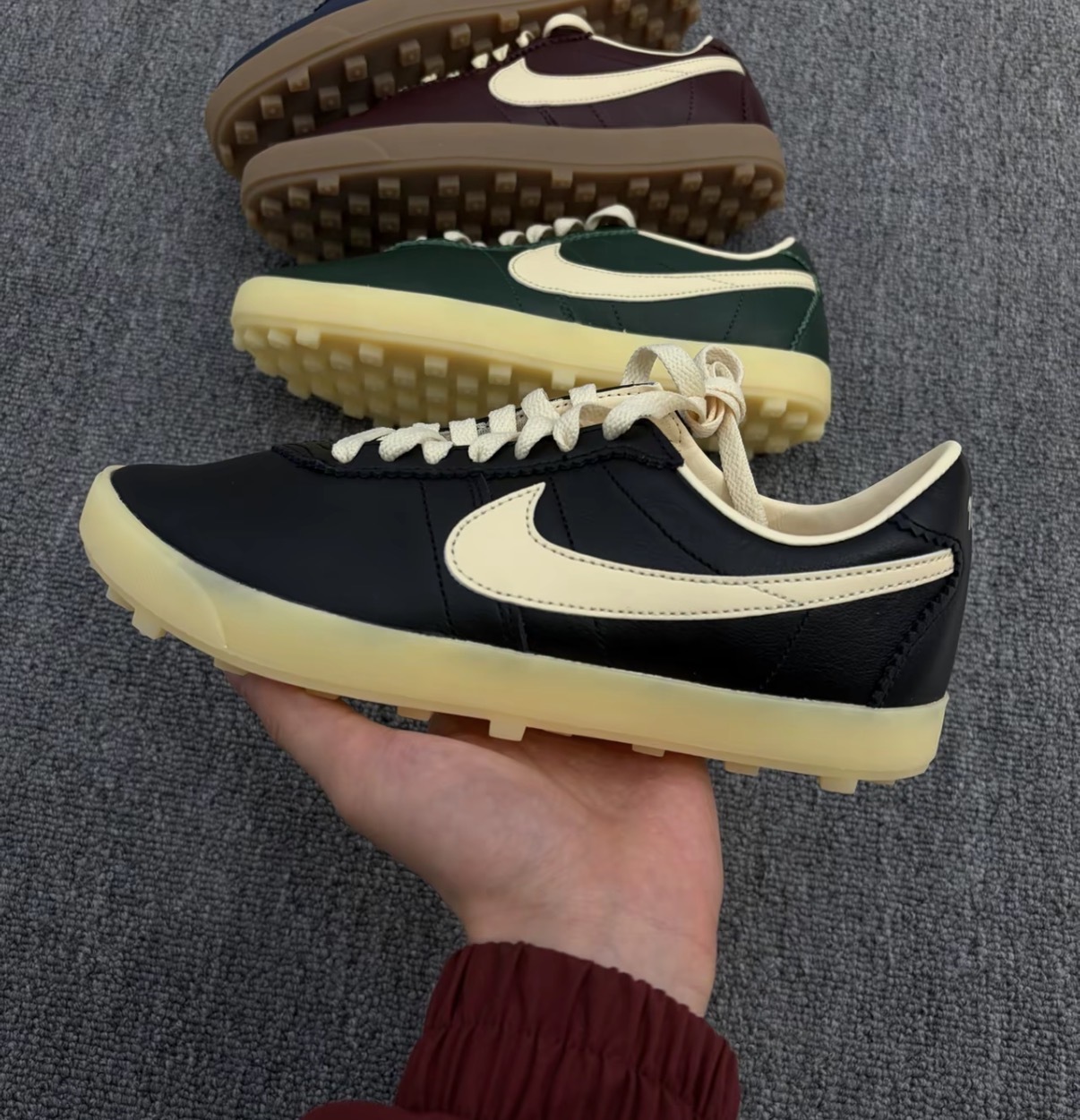 女鞋 NIKE W ASTROGRABBER LTHR 黑色 MEOVV LISA同款 復古 皮革 鬆餅格紋 休閒鞋【II1259-001】