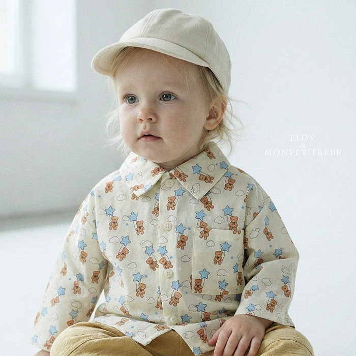 正韓春Monpetitbebe 可愛熊熊領子上衣