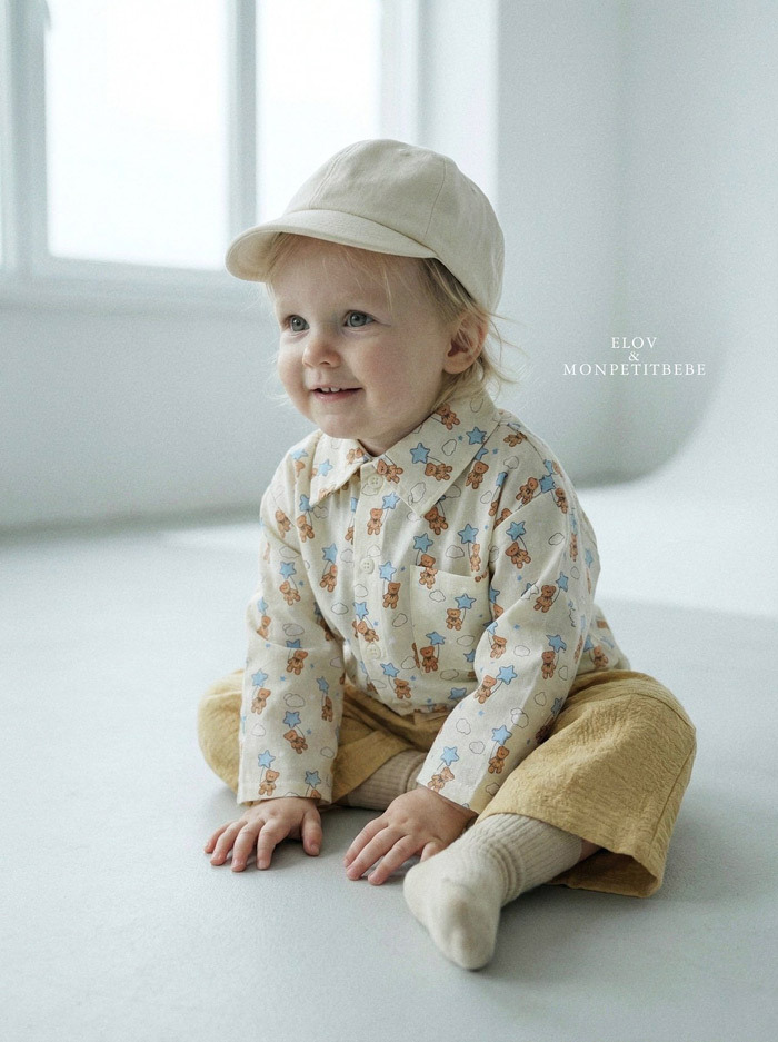 正韓春Monpetitbebe 可愛熊熊領子上衣