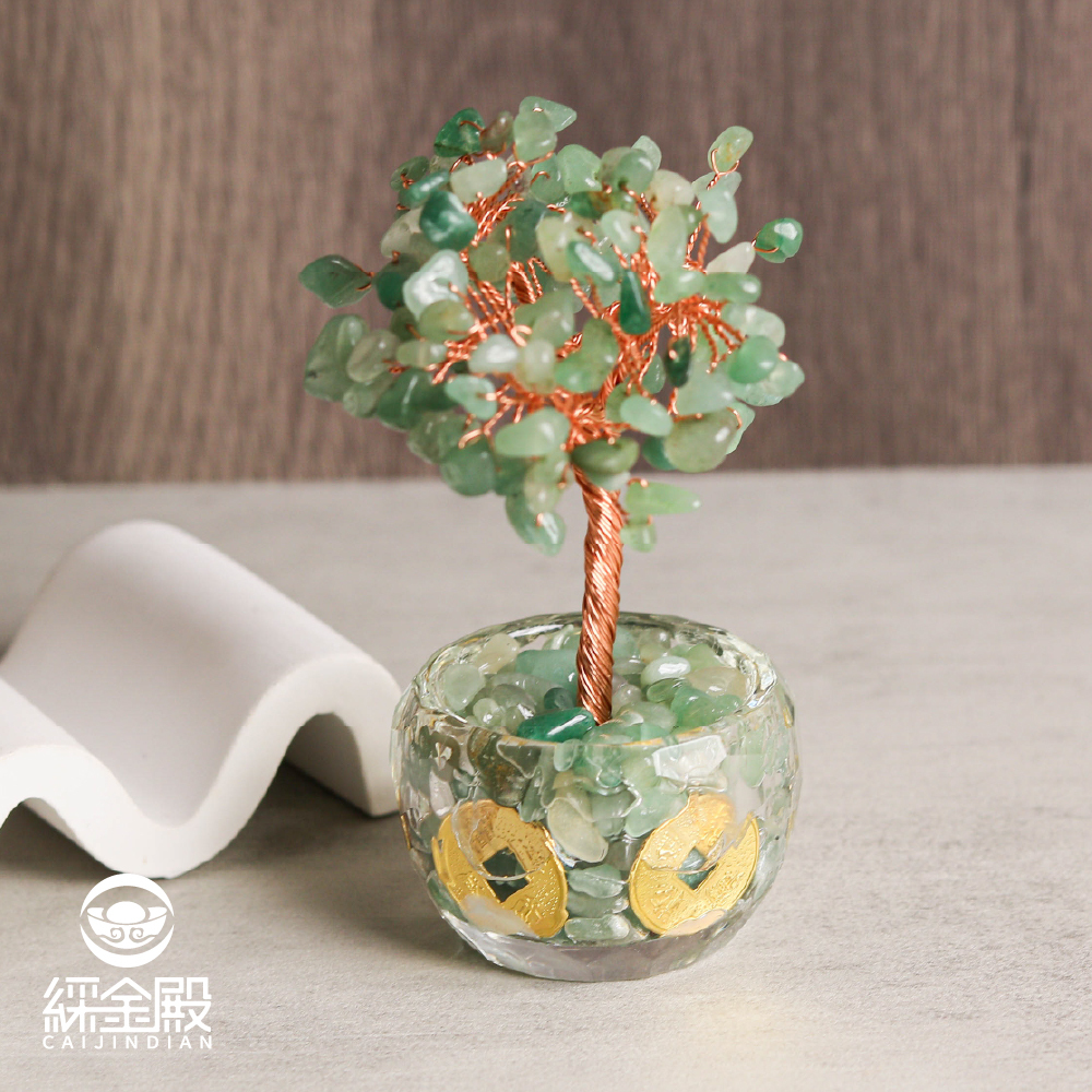 東陵玉-招財聚富琉璃水晶發財樹｜過爐加持｜招財樹｜正能量｜財運【綵金殿】