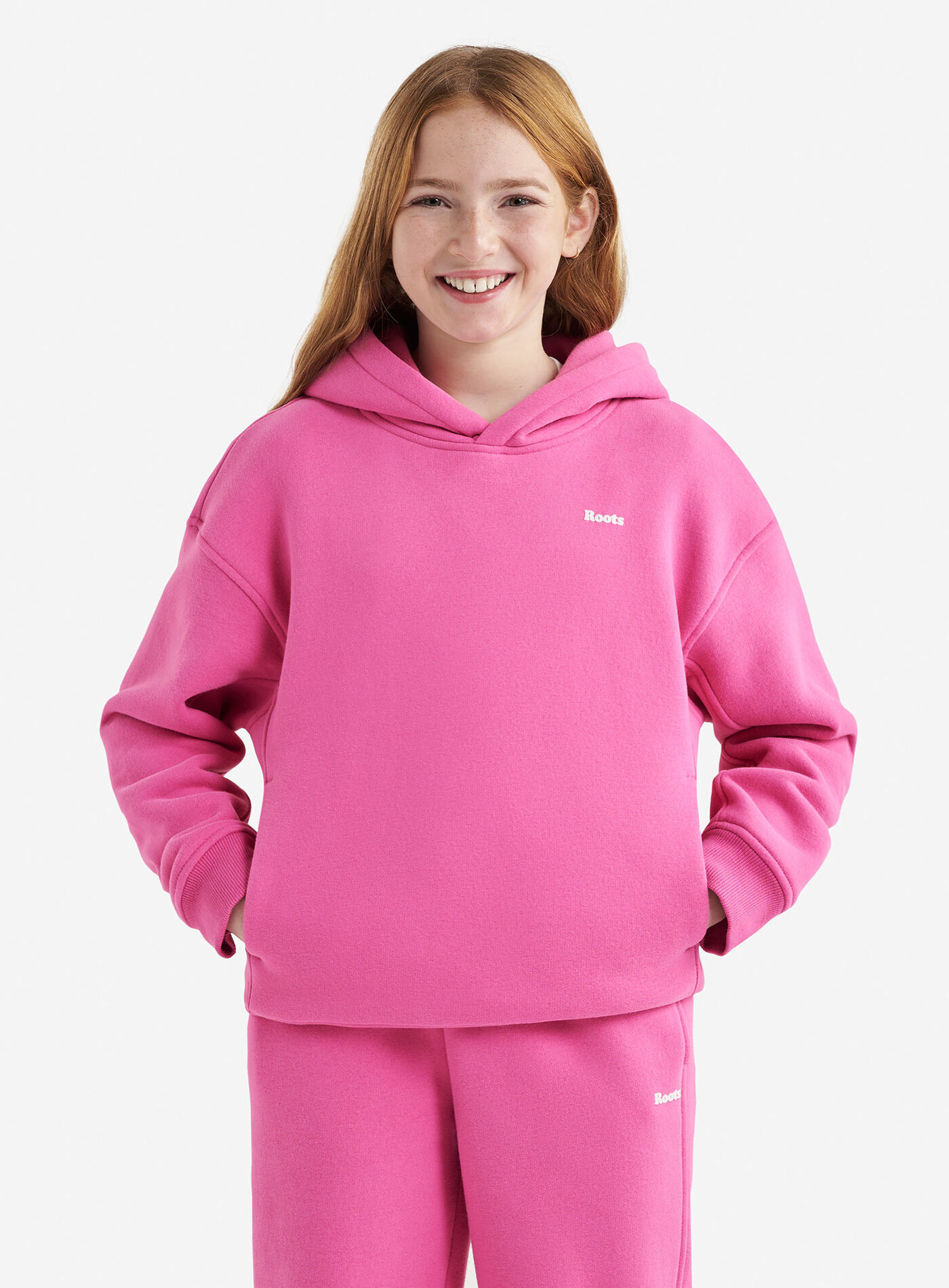 ROOTS 大童 Cloud系列 柔軟厚棉質 落肩寬版 刷毛 帽TEE (3色)