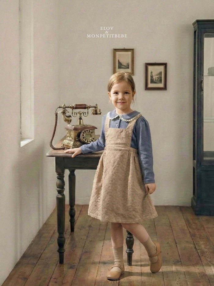 正韓春Monpetitbebe 兩色刺繡花吊帶裙